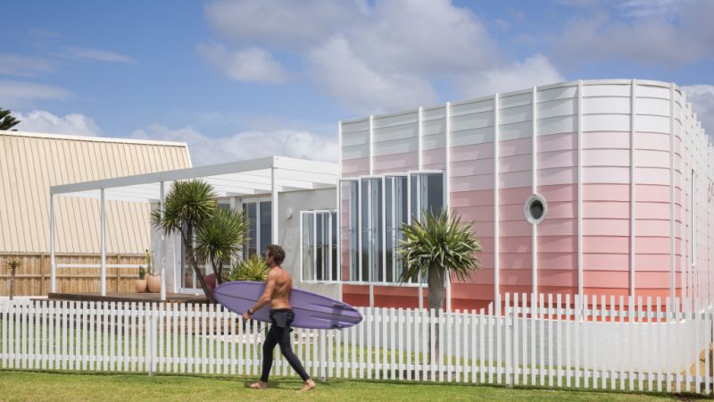 Award-winning Aussie beach shack will stun with its candy-coloured exterior