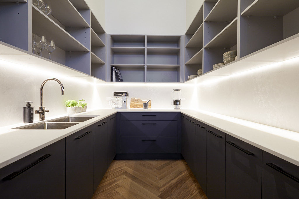The judges liked the colour palette and storage availability in the butler's pantry. Photo: Channel Nine Photo: Channel Nine