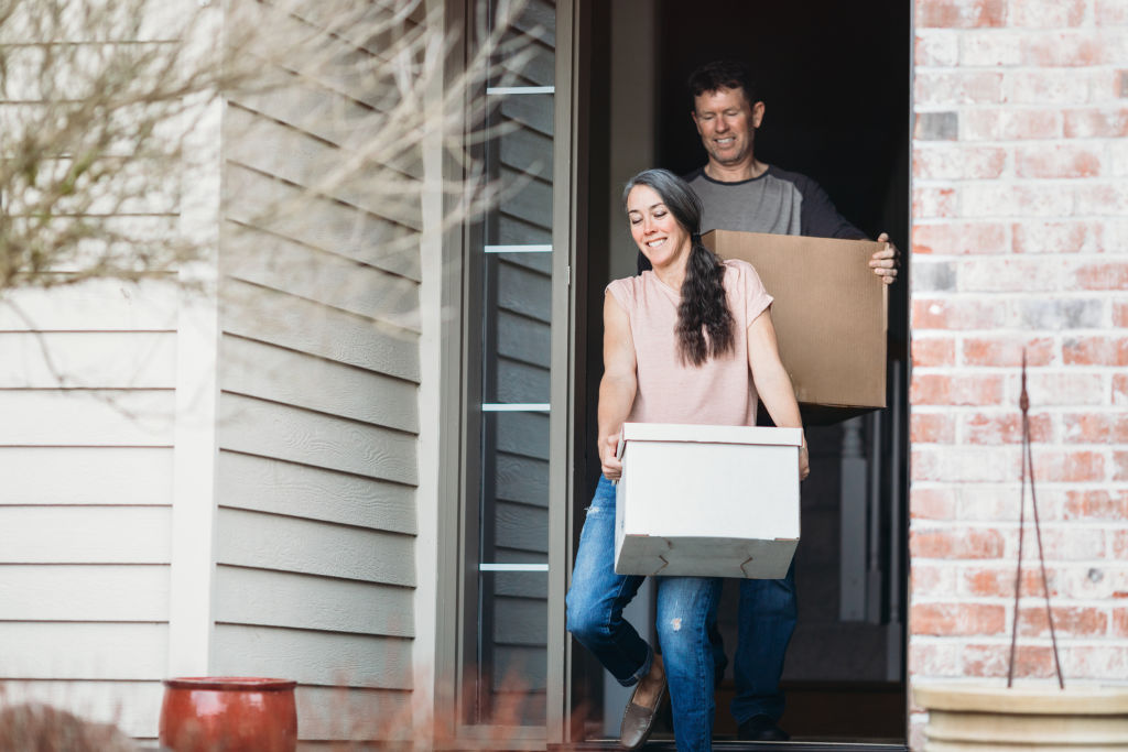 Couple moving out of their home