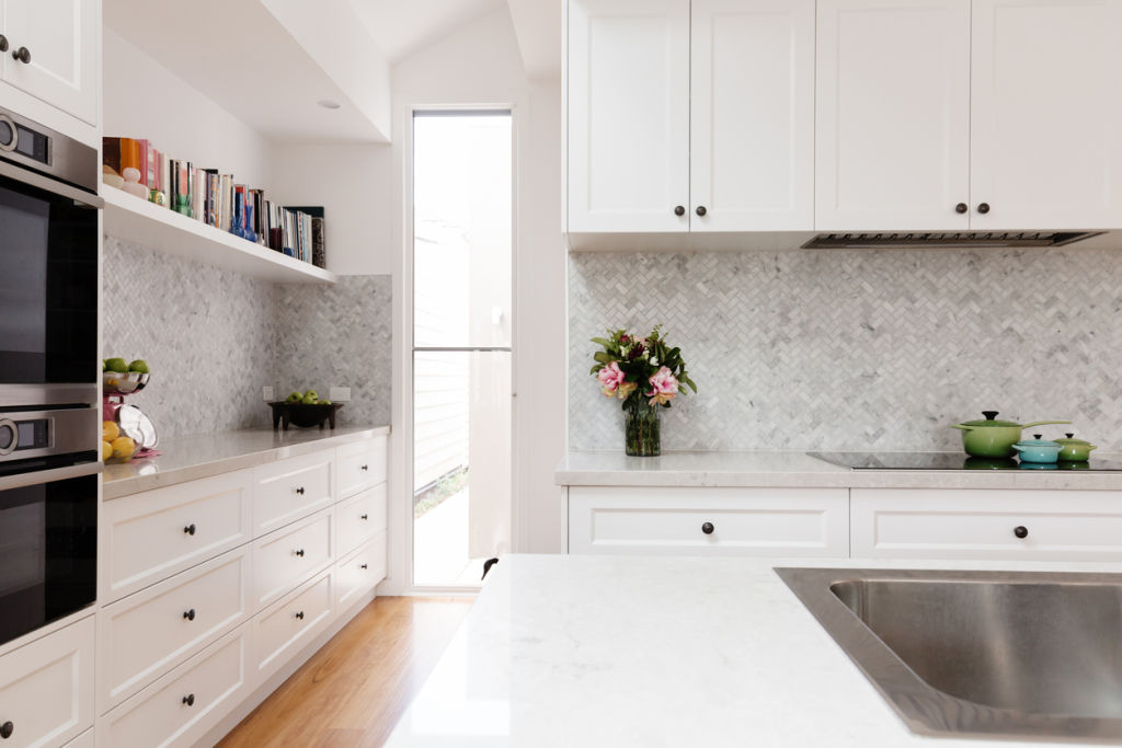 A tiled splashback will make the kitchen look more modern.