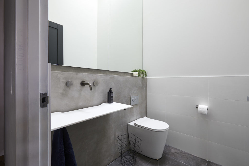 The powder room basin was a standout for the judges. Photo: Channel Nine Photo: Channel Nine