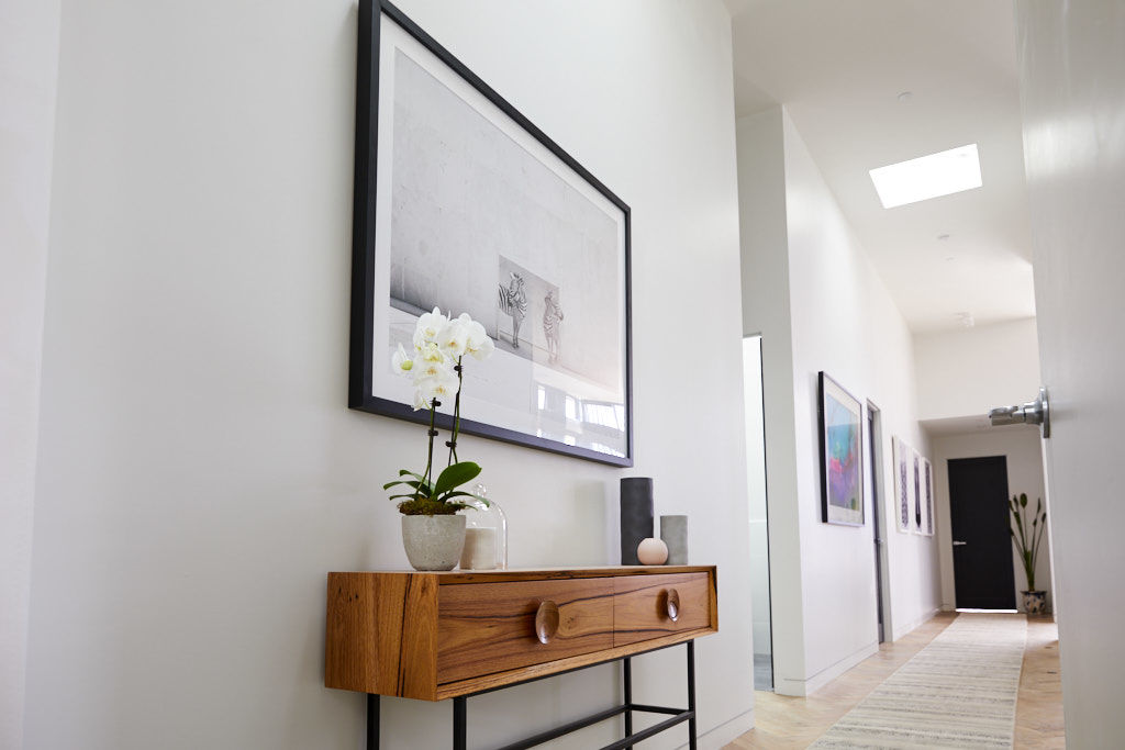 The judges liked seeing the cabinetry design continued into the hallway. Photo: Channel Nine Photo: Channel Nine