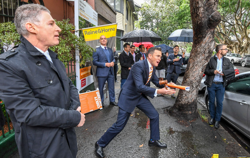 Damien Cooley of Cooley Auctions said his group was often seeing buyers let properties pass in and then negotiating a sale. Photo: Peter Rae