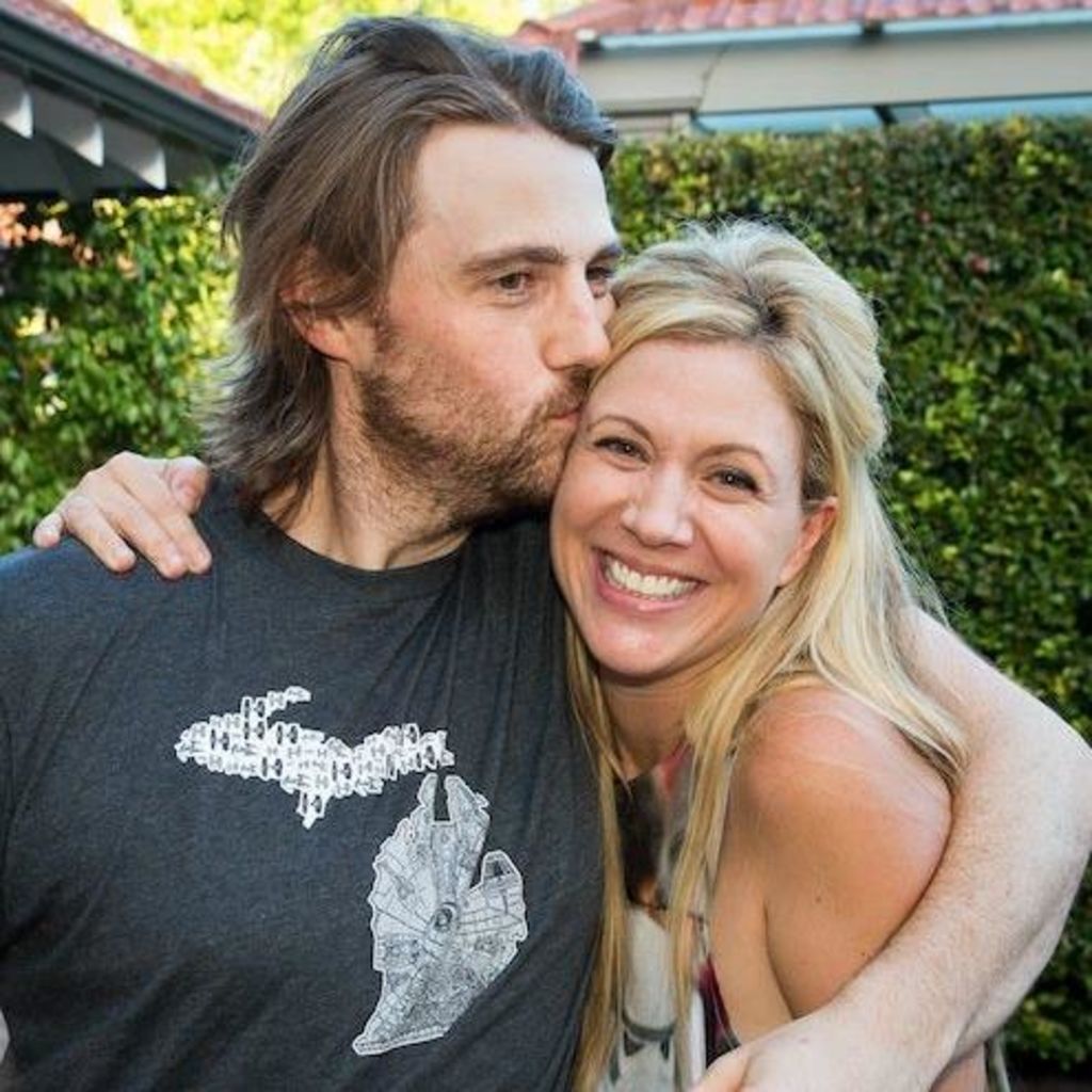 Mike Cannon-Brookes with his wife, Annie.