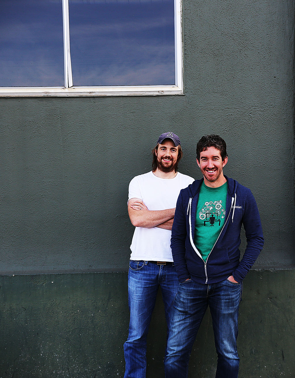 Mike Cannon-Brookes (left) and Scott Farquhar. Photo: Aaron Forman Photo: Aaron Forman