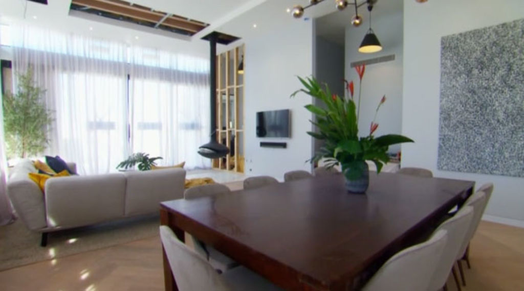 Jess and Norm's living area after the re-do. Image: Channel Nine