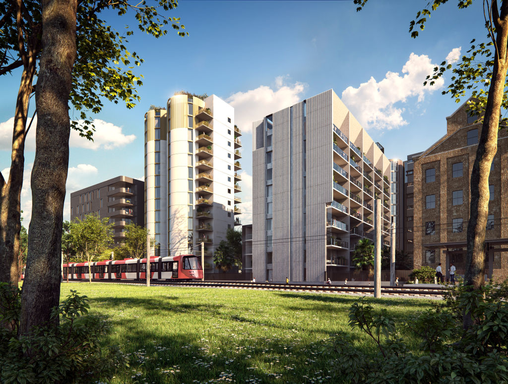 An artist's impression of the Flour Mill apartments in Summer Hill, which buyers can now purchase for six months mortgage free.  Photo: Artist impression