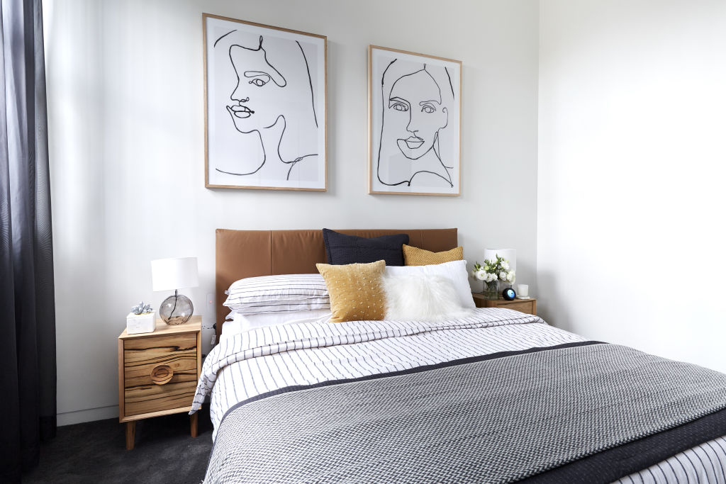 Bianca and Carla's second guest bedroom. Photo: Channel Nine