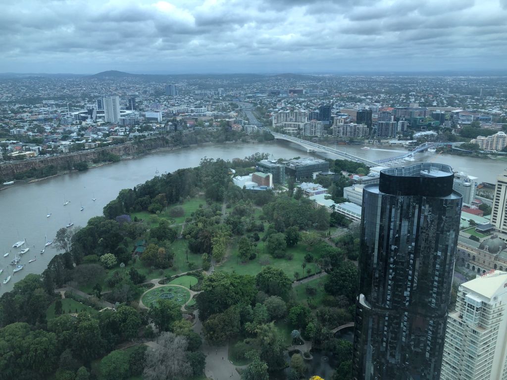 The view from an apartment on the 69th floor of Brisbane Skytower. Photo: Ellen Lutton