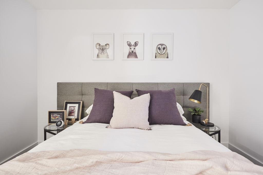 Kerrie and Spence's second guest bedroom. Photo: Channel Nine