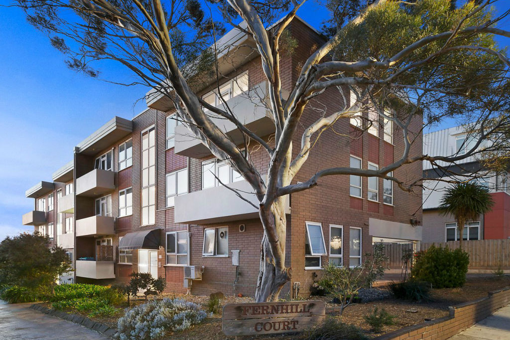 The two-bedroom Sandringham apartment is footsteps from the beach.