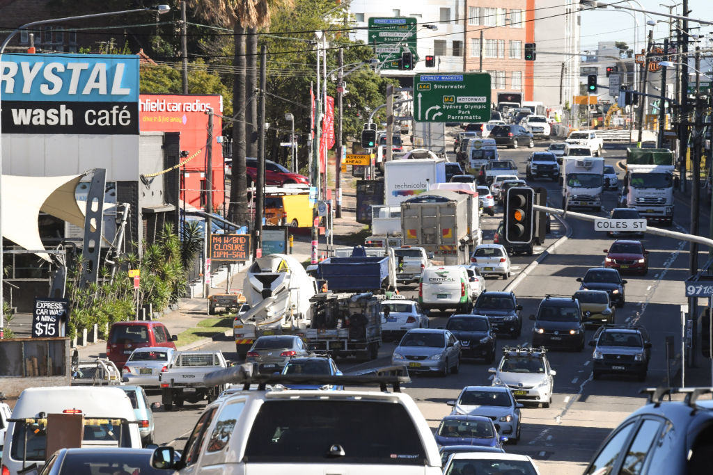 Traffic on Parramatta Road