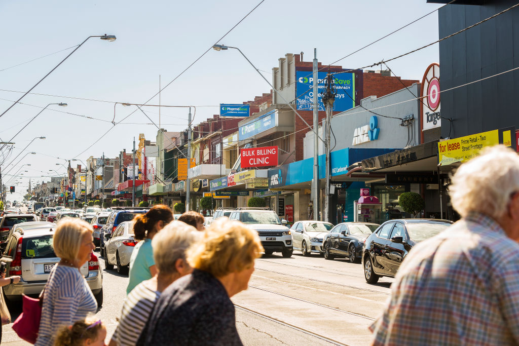 The proposed apartment tower is near Burke Road, Camberwell. Photo: Chris Hopkins