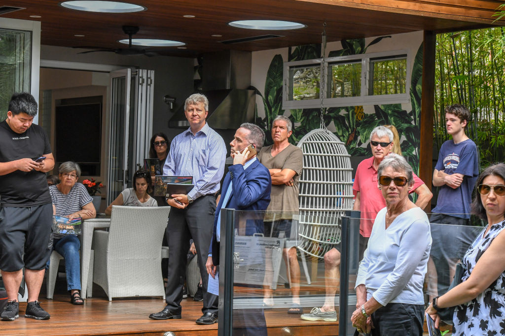A phone bidder kicked off the Willoughby auction, with an offer of $2.84 million. Photo: Peter Rae. Photo: Peter Rae
