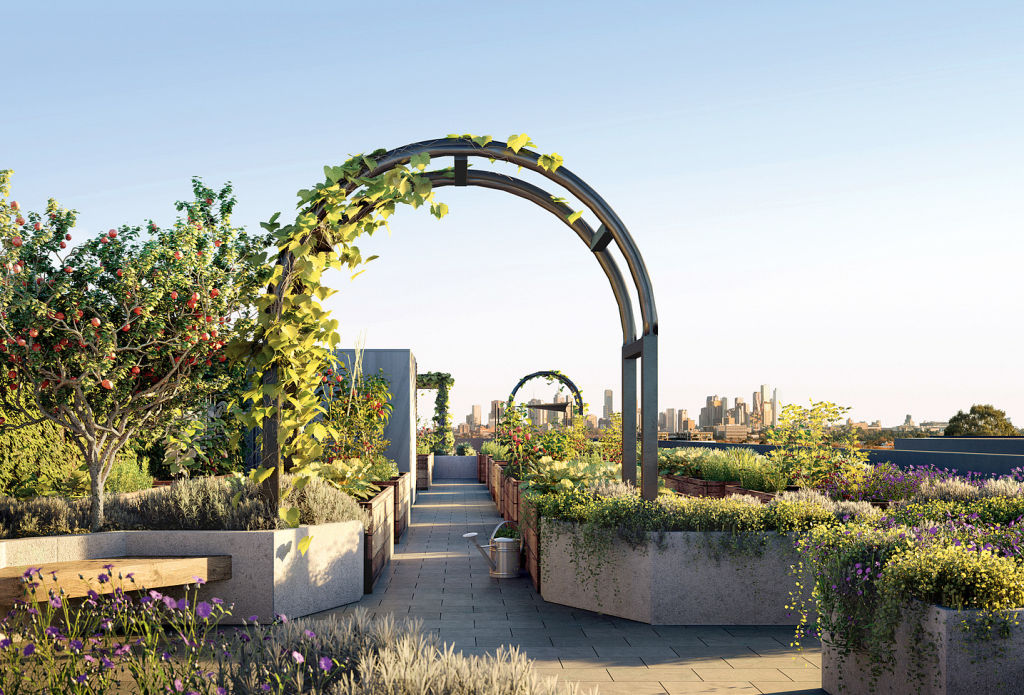 An artist's impression of the rooftop at East Brunswick Village. Photo: Banco Group