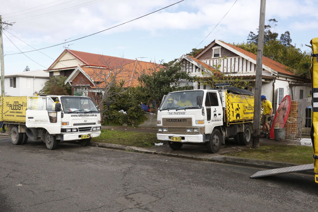 Waverley Council has been undertaking enforced clean-ups of the Bondi house for the past 20 years. Photo: Peter Rae  Photo: Peter Rae