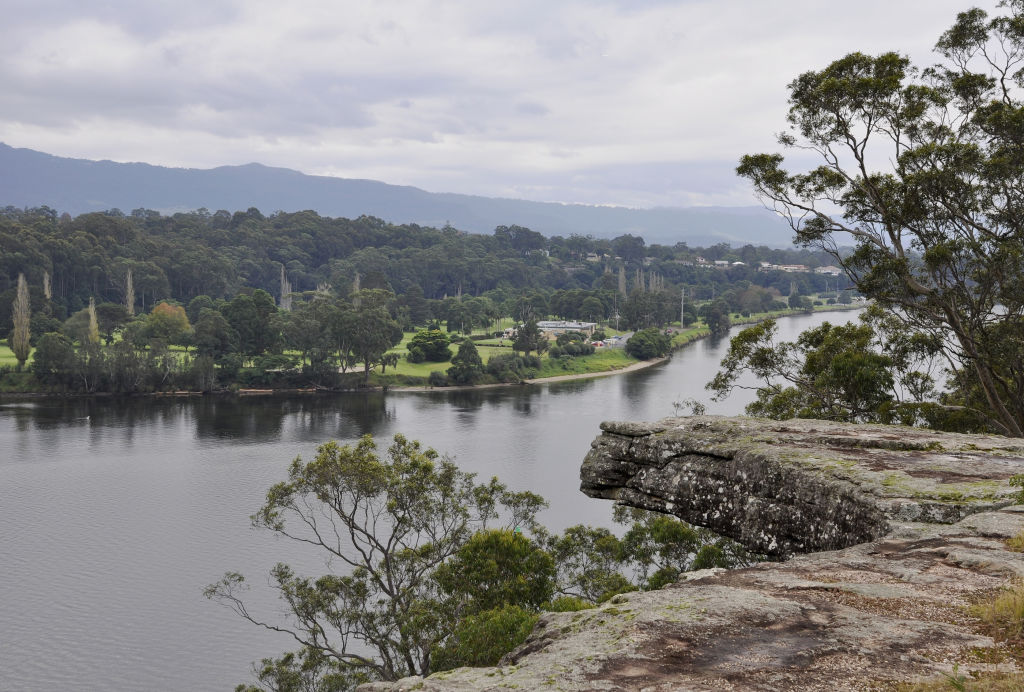 The view from the Hanging Rock in Nowra, overlooking the Shoalhaven river. Photo: iStock