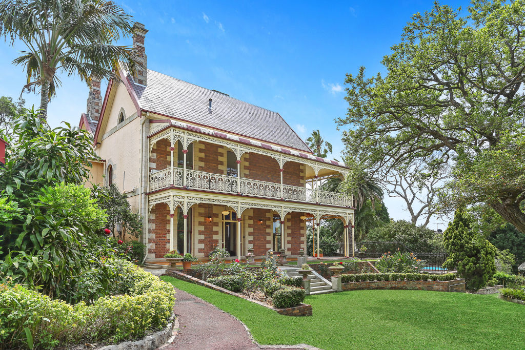 The landmark Huaba mansion in Hunters Hill is up for grabs. Photo: Supplied