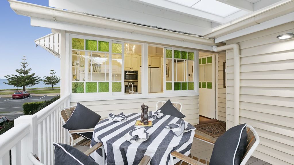 The back deck at 413 Esplanade, Manly, Brisbane. Photo: Ray White Wynnum/Manly Photo: undefined