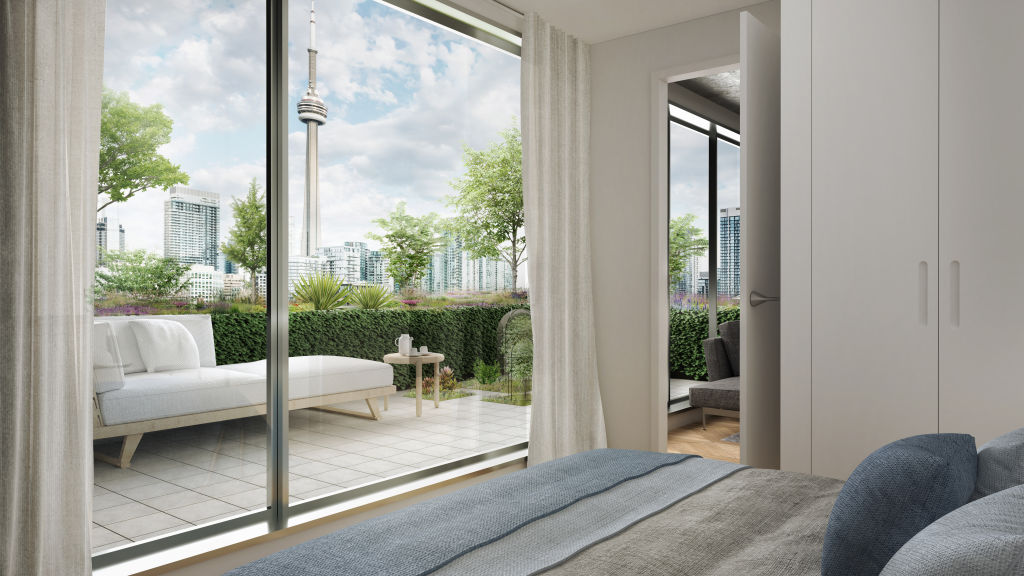A CGI shows how some of the apartments will look inside. Photo: Bjarke Ingels Group