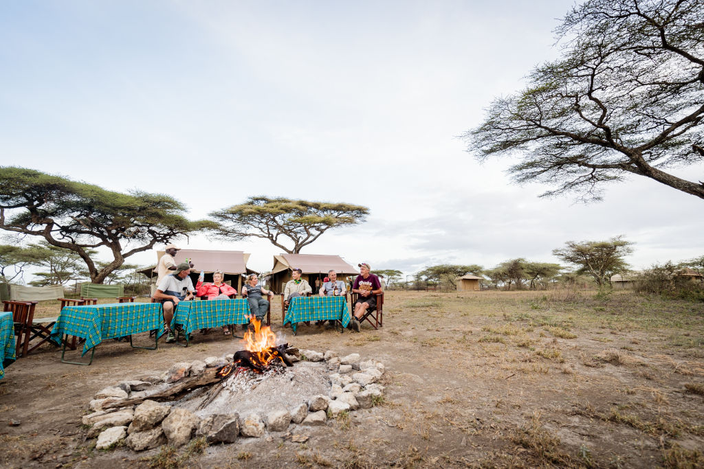 Depending on the safari style, Vial and her guests might live in hut-style accommodation, elaborate glamping-style tents or your average dome tent with a basic stretcher bed. Photo: Bobby-Jo Vial Photo: Bobby-Jo Vial