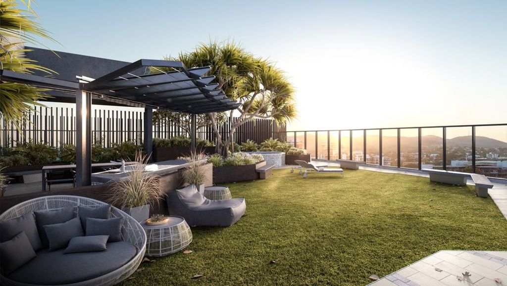The amazing rooftop at Brisbane 1, South Brisbane. Photo: R and F Mega Property.