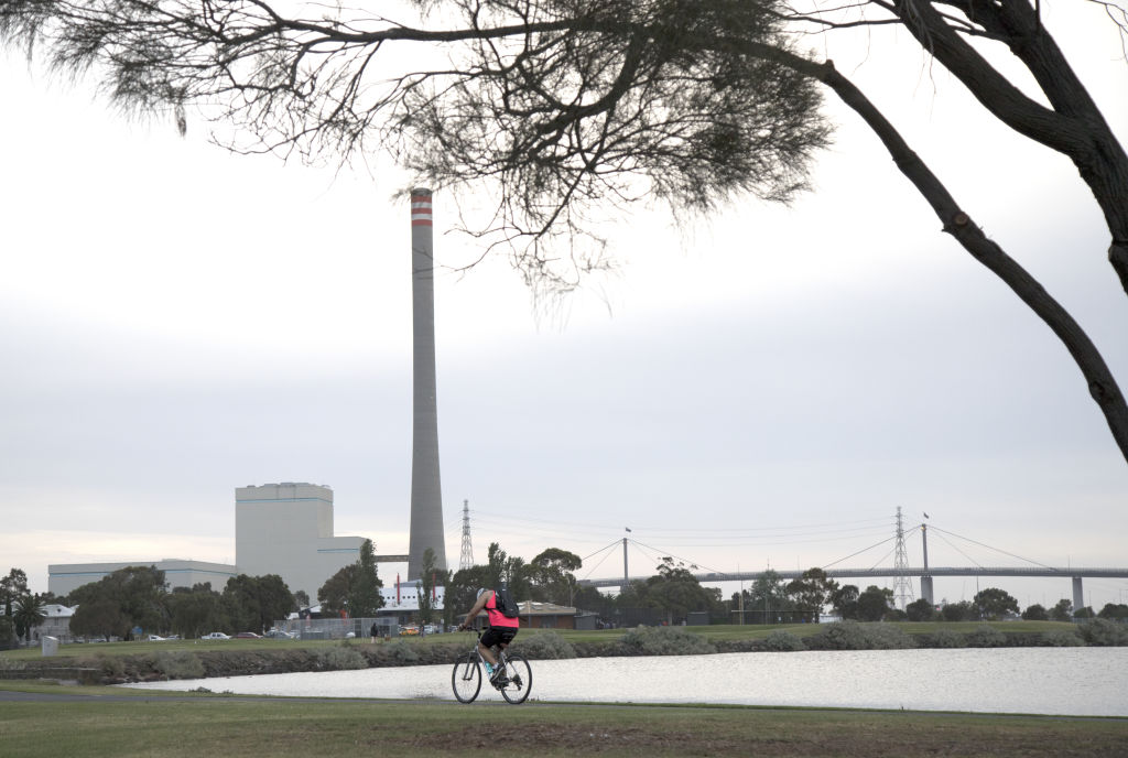 Cyling near the Newport Power Station. Photo: Leigh Henningham Photo: Leigh Henningham