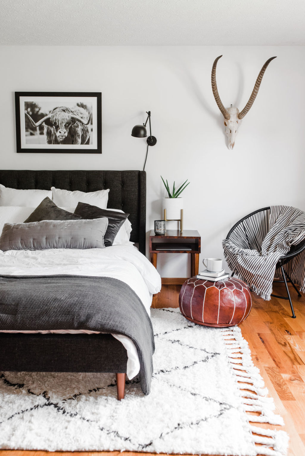 An interior of a beautifully decorated bedroom