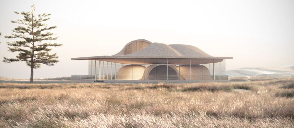 From Iran, where a fantastically-inspiring contemporary architectural “renaissance” is under way, a “fluid” three level house that is a story of domes and half domes.