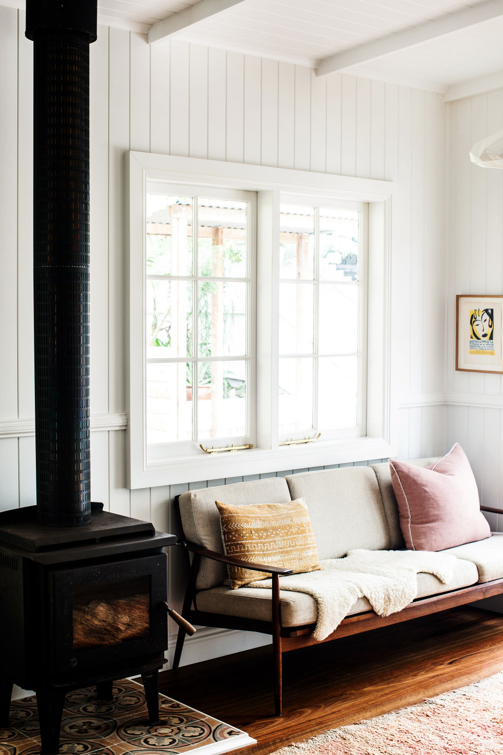 The sunroom – a favourite spot for the kids to sit and read. Photo: Kara Rosenlund