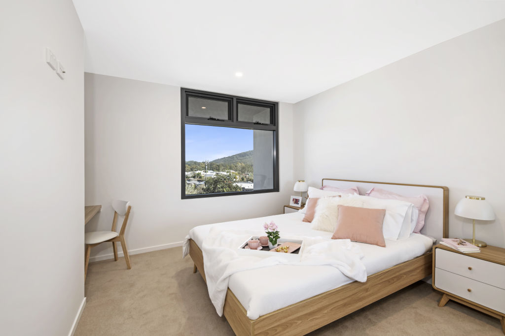 A bedroom in Westside Indooroopilly. Photo: Place Projects.