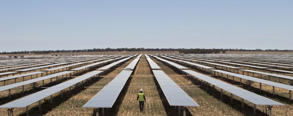 Mr Griffiths says the solar farm is beautiful, in a way. Photo Leigh Henningham