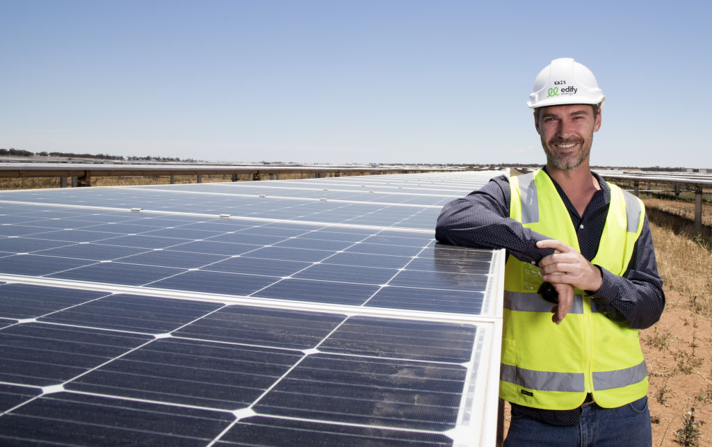 Kris Fulton of Edify Energy says when the workers arrive, the change in Kerang is noticeable. Photo Leigh Henningham Photo: Leigh Henningham