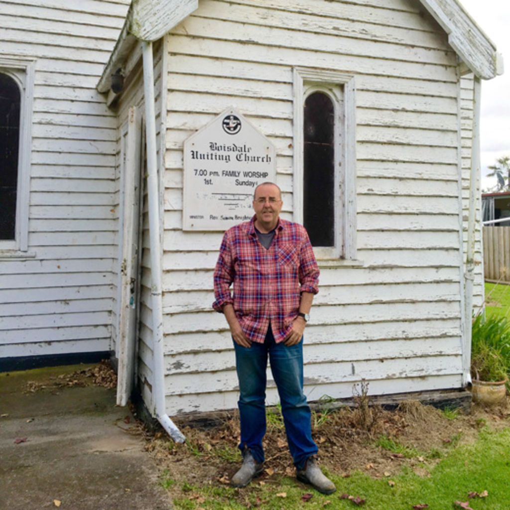 Ken Roberts' at his Church turned home studio in  Boisdale. Photo: Supplied.