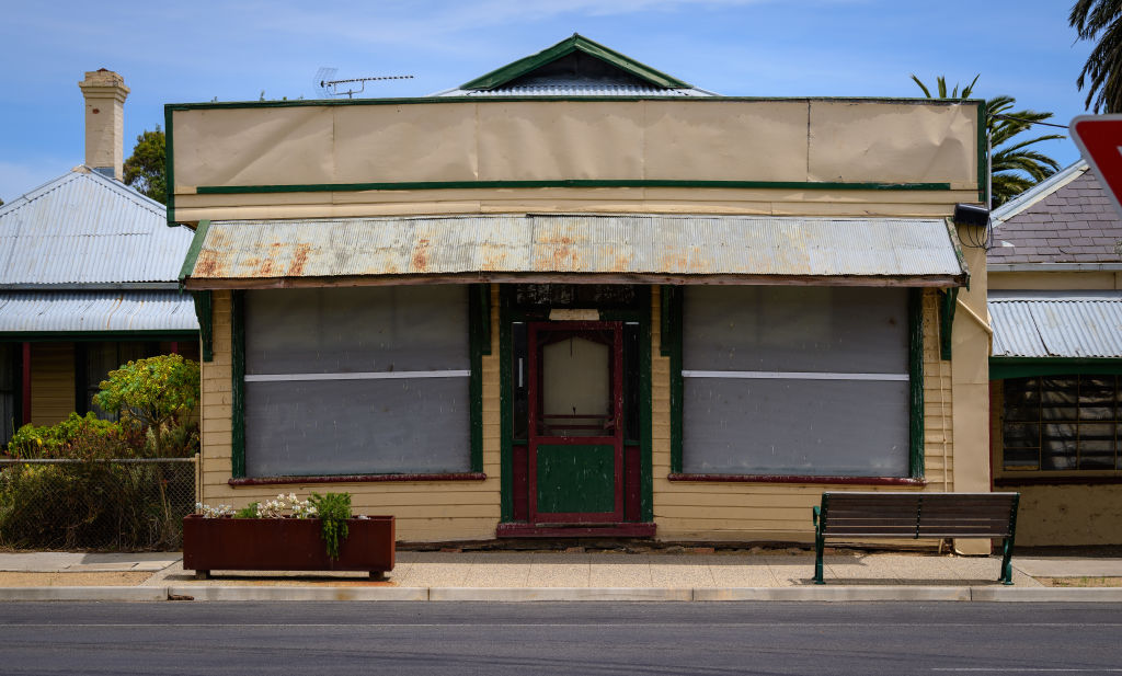 An empty shop front on Ferrars Street, the main street of Rokewood. Photo: John Donegan