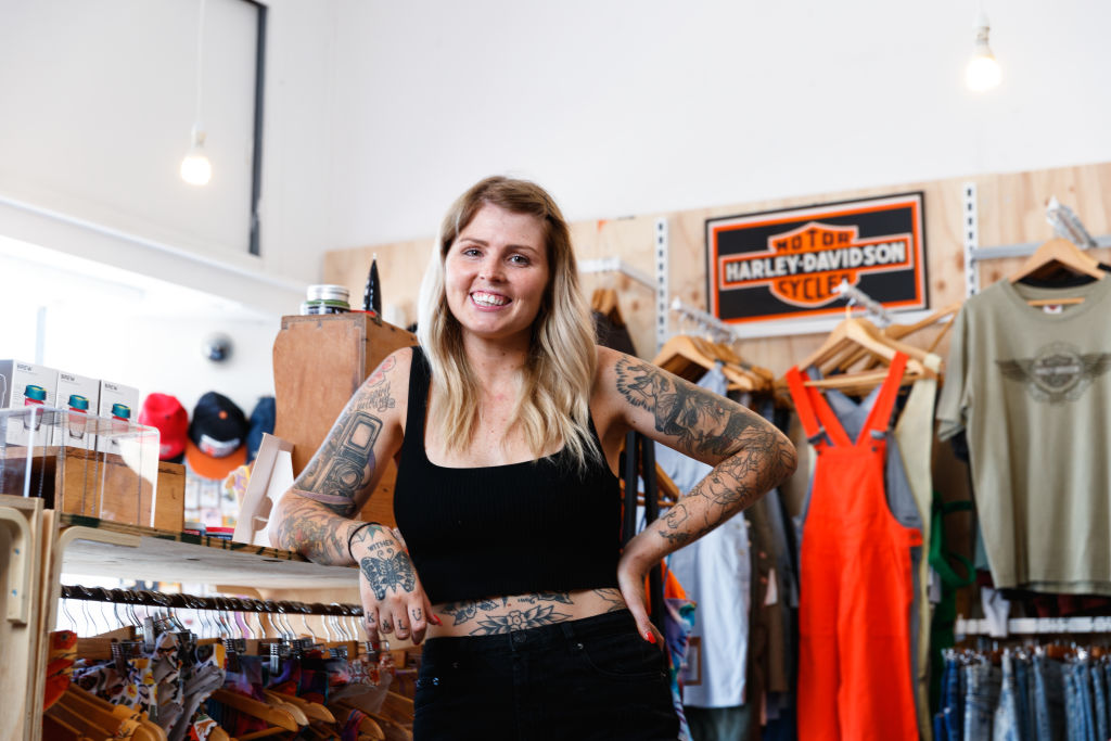 Dapper Darlings store owner Sarah Kate McLeer. Photo: Steven Woodburn Photo: Steven Woodburn