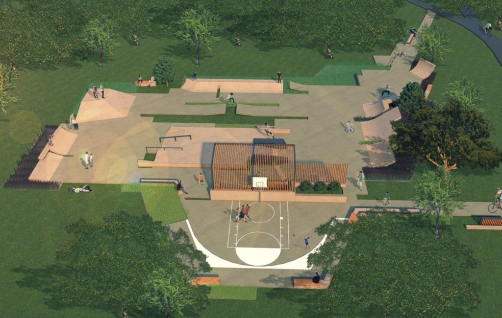 The proposed location for the skate park has been moved closer to New South Head Road to reduce the impact on the harbourside park.
