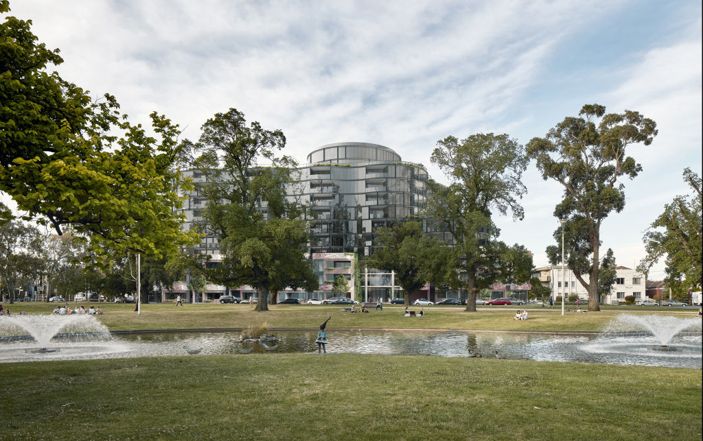 An early render of the proposed development at 699 Park Street, Brunswick. Photo: JW Land