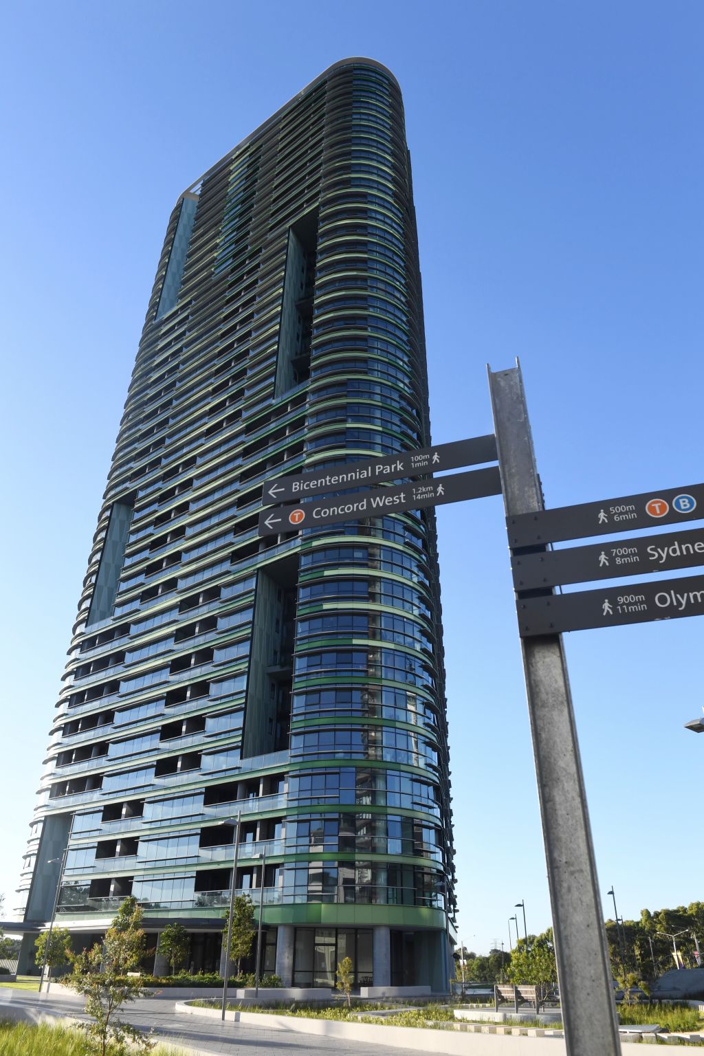 Opal Tower at Sydney Olympic Park, which was evacuated after cracking occurred on supporting walls. Photo: Nick Moir
