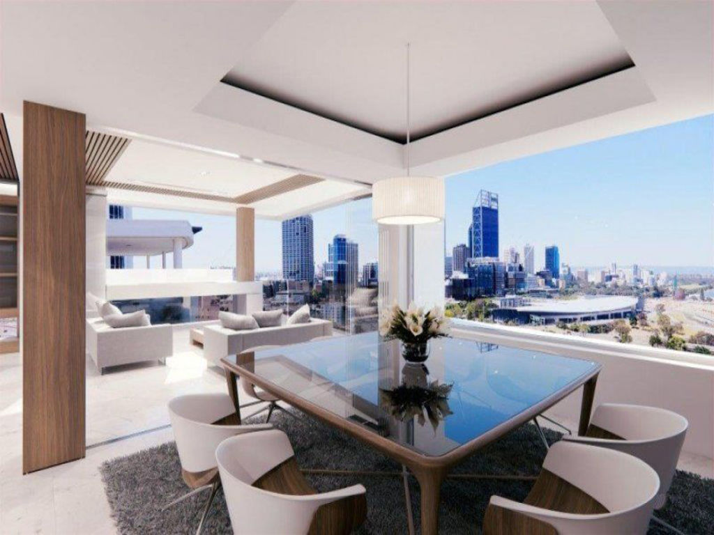 A clifftop location affords the property some excellent city skyline views. Photo: Supplied