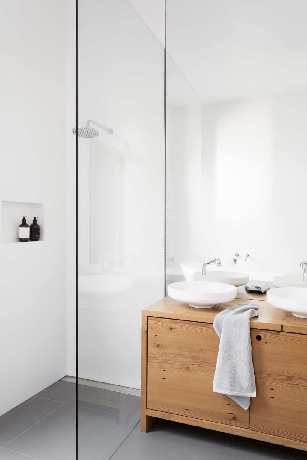The bathroom vanity Koenen created for his own home. Photo: Martina Gemmola