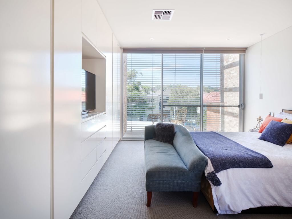 The main bedroom has an ensuite and balcony. Photo: Supplied