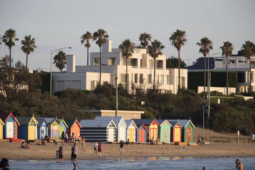 Brighton's beach boxes. Photo: Leigh Henningham Photo: Leigh Henningham