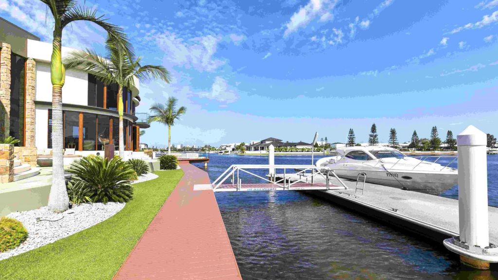 There's plenty of room for the practical things in life, like boats, at 6 Rainbow Lane, Pelican Waters. Photo: Cloud Nine Real Estate