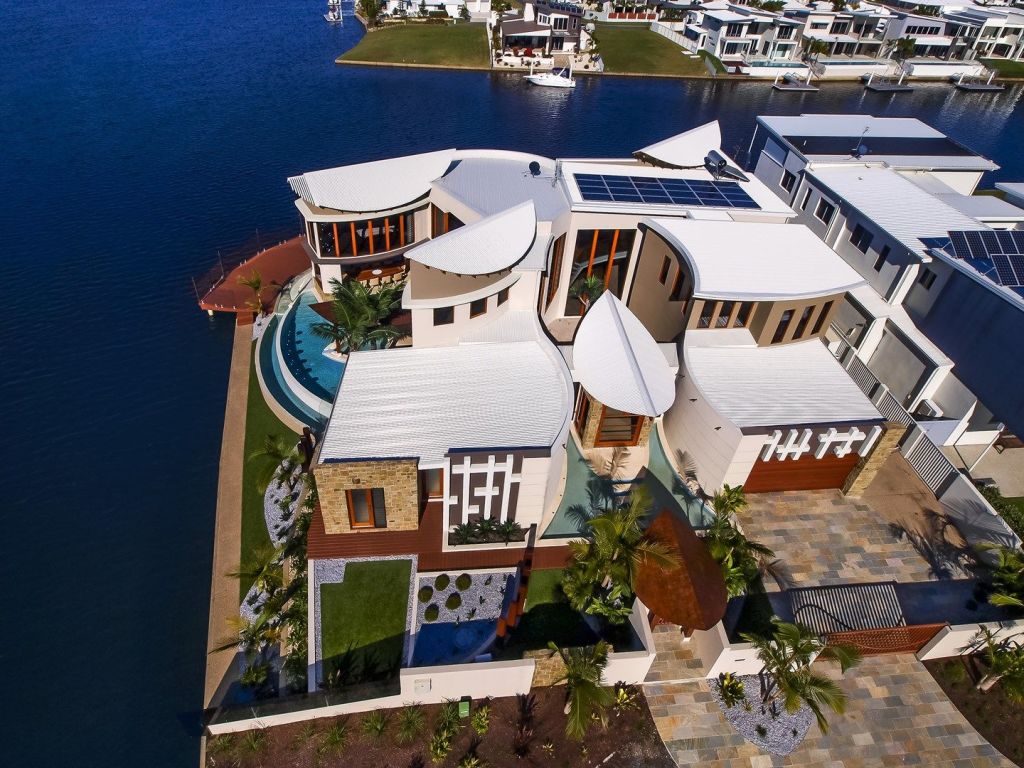 It's not hard to see why it's had so much attention in its short life: 6 Rainbow Lane, Pelican Waters. Photo: Cloud Nine Real Estate