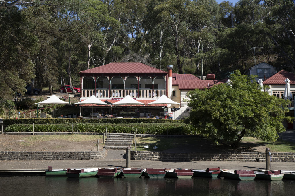 The Studley Park Boathouse, where you can get a coffee or hire a boat. Photo: Leigh Henningham