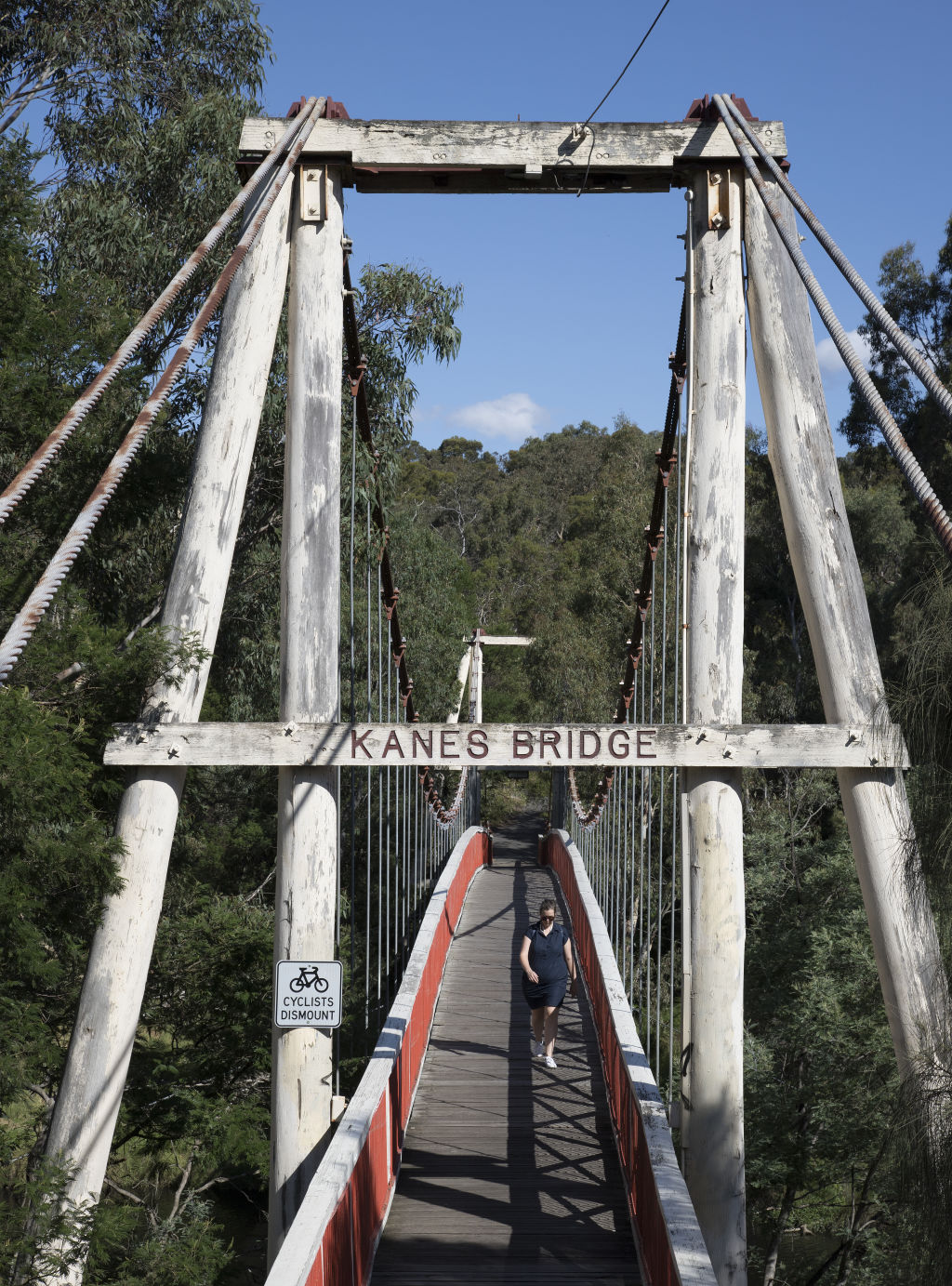 Kanes Bridge takes visitors over the Yarra River. Photo: Leigh Henningham