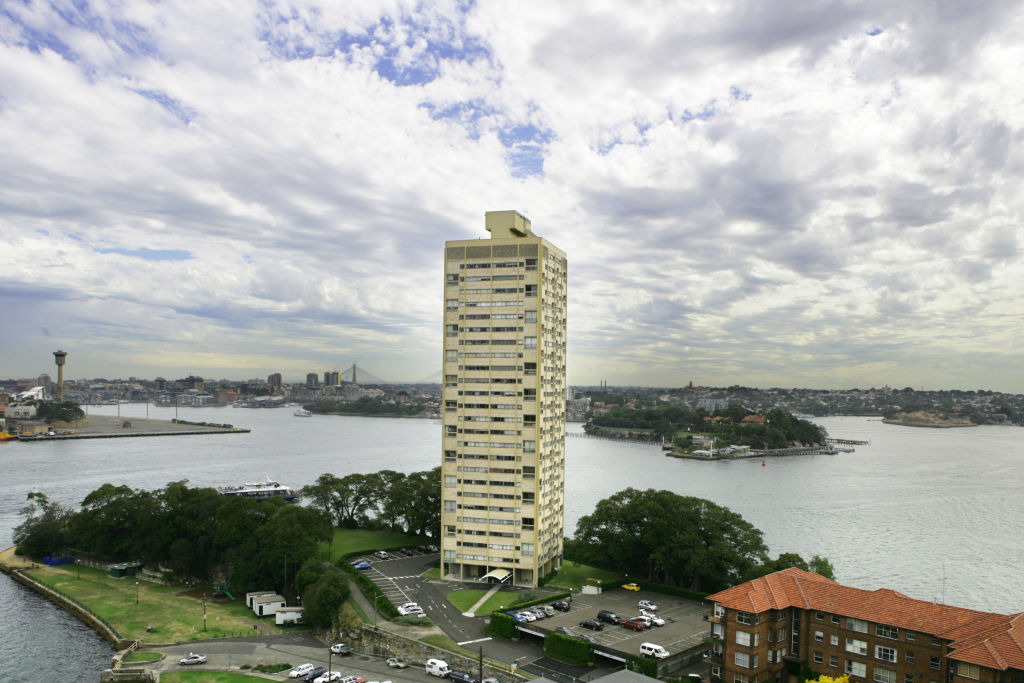 The Harry Seidler designed Blues Point Tower building. Photo: Quentin Jones