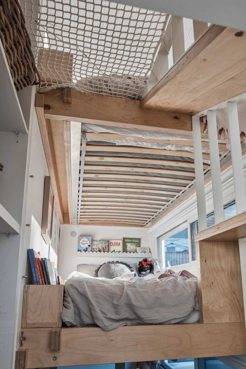 The bunk beds sit one above the other. Photo: Andy MacPherson