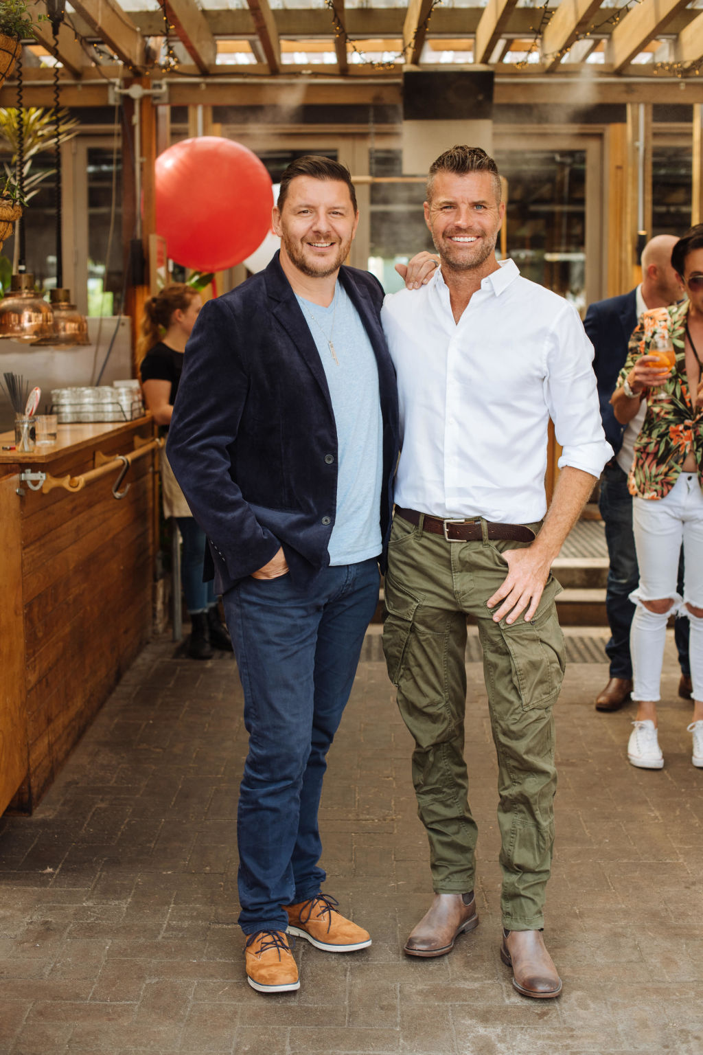 Pete and Manu from My Kitchen Rules. Photo: Paul McMillan